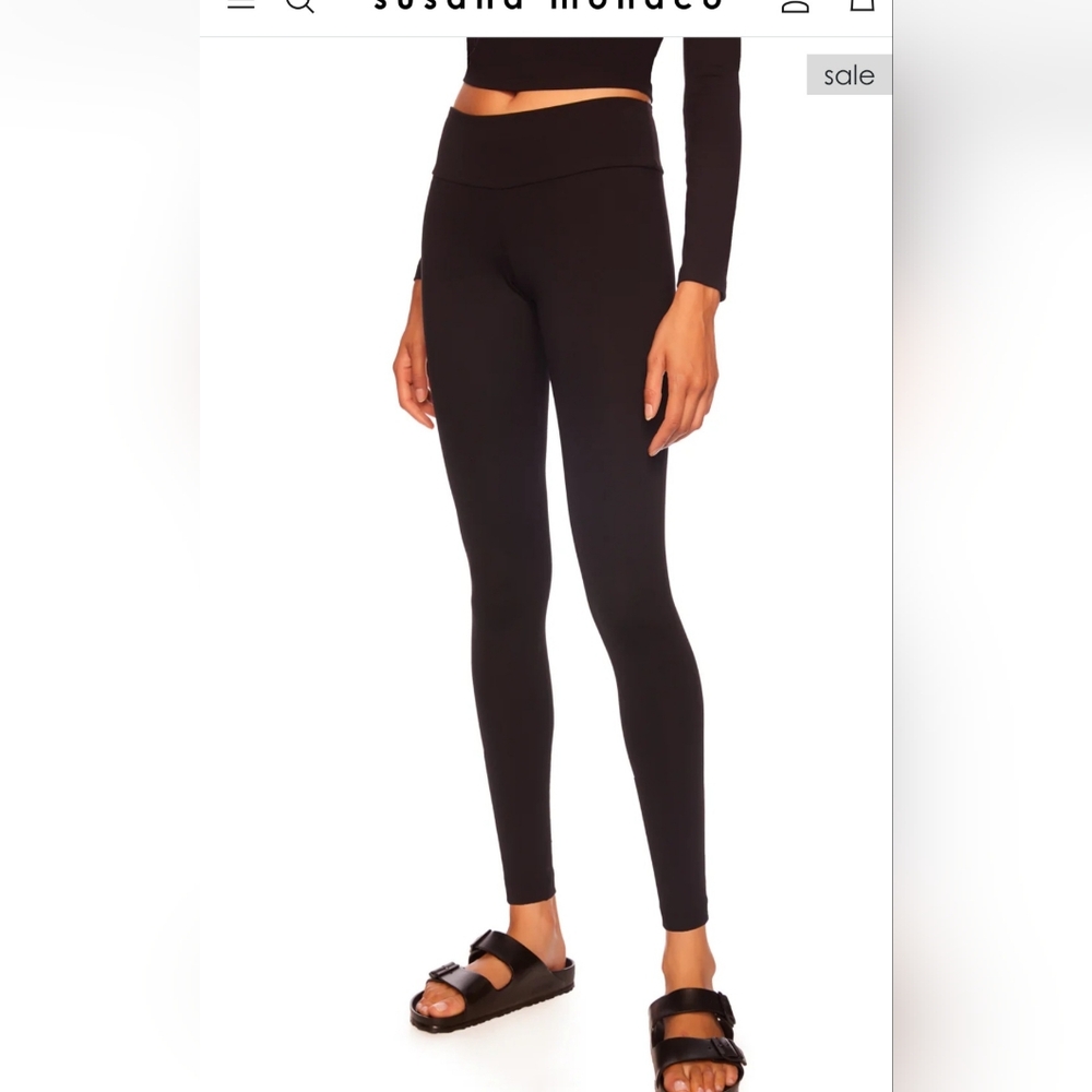 SUSANA MONCAO Black Leggings NEW with Tags SMALL SOLD OUT $98